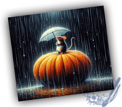 Halloween Mouse 20oz Skinny Tumbler, Whimsical Animal Tumbler Png, Straight & Tapered Tumbler Wrap, Instant Digital Download Sublimation ToriDesigns 