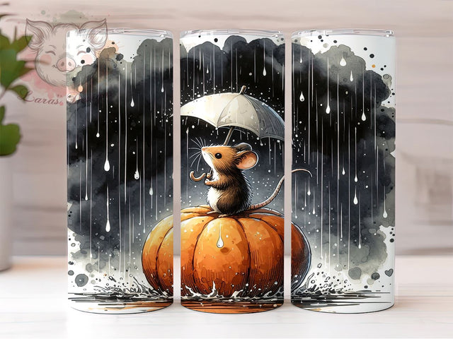 Halloween Mouse 20oz Tumbler Png, Straight & Tapered Tumbler Png, Autumn Vibes Tumbler Png, Digital Download PNG Sublimation Lara' s Designs 