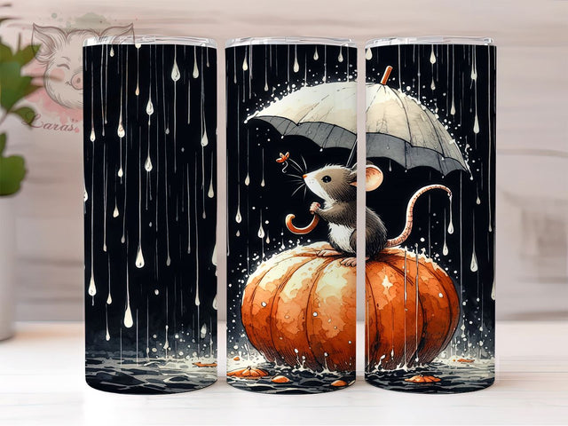 Halloween Mouse 20oz Tumbler Png, Straight & Tapered Tumbler Png, Autumn Vibes Tumbler Png, Digital Download PNG Sublimation Lara' s Designs 