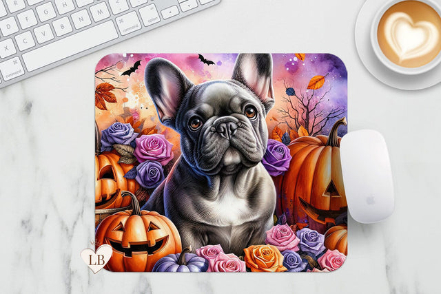 Halloween Mouse Pad - Frenchie Mousepad PNG Sublimation BijouBay 