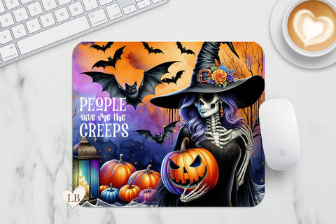 Halloween Mouse Pad - Sassy Witch Mousepad Sublimation Sublimation BijouBay 