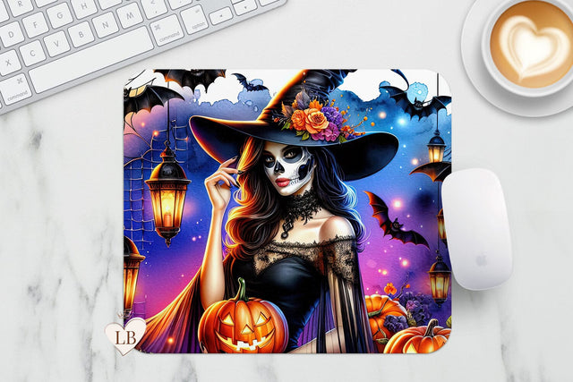 Halloween Mouse Pad - Witch Mousepad PNG Sublimation BijouBay 