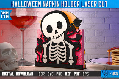 Halloween Napkin Holder Laser Cut | Adornment Dining Table | Halloween Party | CNC File SVG Fly Design 
