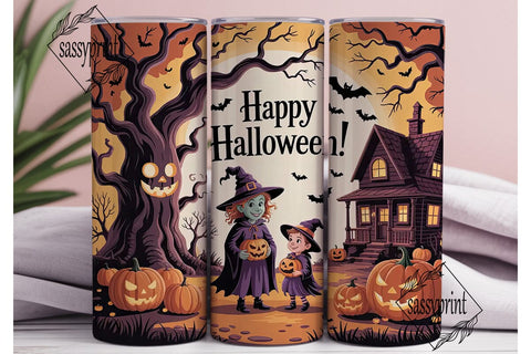 Halloween Night 20oz Tumbler Wrap Sublimation sassyprint 