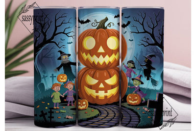 Halloween Night 20oz Tumbler Wrap Sublimation sassyprint 