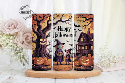 Halloween Night 20oz Tumbler Wrap Sublimation sassyprint 