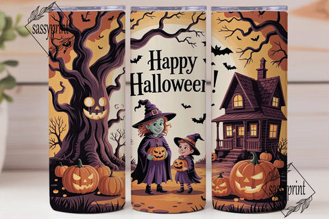 Halloween Night 20oz Tumbler Wrap Sublimation sassyprint 