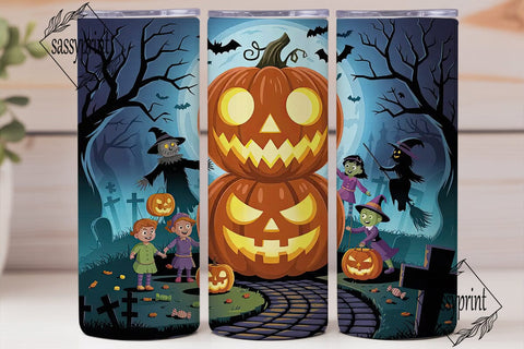 Halloween Night 20oz Tumbler Wrap Sublimation sassyprint 