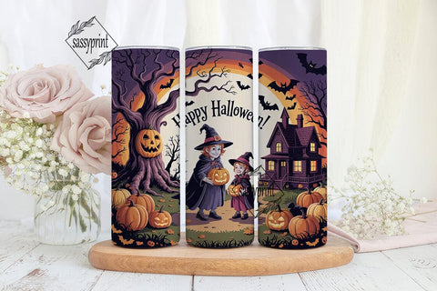 Halloween Night 20oz Tumbler Wrap Sublimation sassyprint 