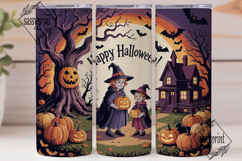 Halloween Night 20oz Tumbler Wrap Sublimation sassyprint 