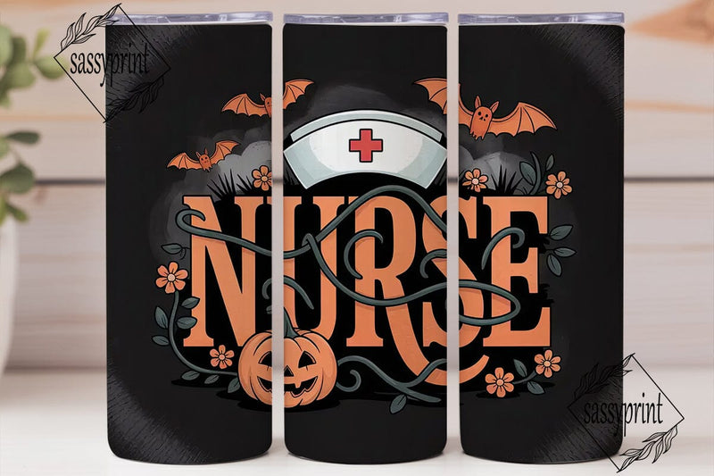 Halloween Nurse 20oz Tumbler Wrap Sublimation sassyprint 