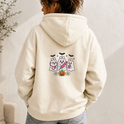 Halloween Nurse Ghosts Machine Embroidery Design – Cute Spooky Medical Ghost Embroidery File Embroidery/Applique DESIGNS PatternFeed8 