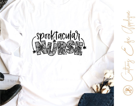 Halloween Nurse SVG PNG DXF SVG Cutting Edge Applique 
