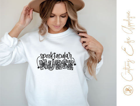 Halloween Nurse SVG PNG DXF SVG Cutting Edge Applique 