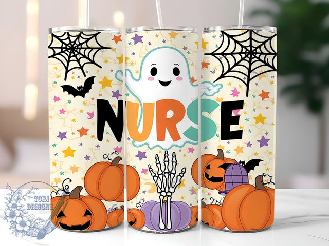 Halloween Nurse, Tumbler Design, Sublimation PNG, Nurse Gift, Halloween Gift, 20oz Tumbler, Medical Halloween, DIY Tumbler Sublimation ToriDesigns 