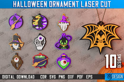 Halloween Ornament Bundle | Medallion | Jewelry | Pendant | Bijoux | Halloween Décor | CNC Files SVG Fly Design 