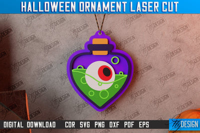 Halloween Ornament | Medallion | Jewelry | Pendant | Bijoux | Halloween Décor | CNC Files SVG Fly Design 