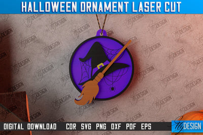 Halloween Ornament | Medallion | Jewelry | Pendant | Bijoux | Halloween Décor | CNC Files SVG Fly Design 