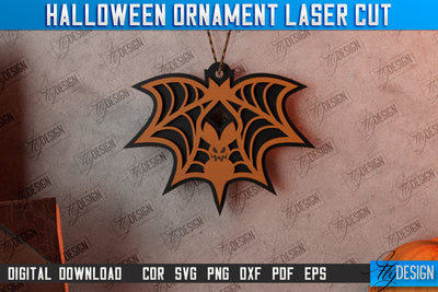Halloween Ornament | Medallion | Jewelry | Pendant | Bijoux | Halloween Décor | CNC Files SVG Fly Design 
