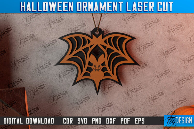 Halloween Ornament | Medallion | Jewelry | Pendant | Bijoux | Halloween Décor | CNC Files SVG Fly Design 