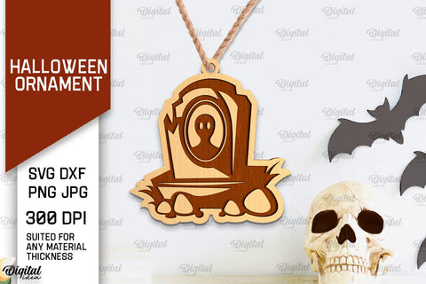 Halloween Ornaments Laser Cut Bundle. Halloween SVG Design SVG Evgenyia Guschina 