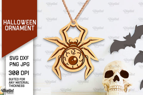 Halloween Ornaments Laser Cut Bundle. Halloween SVG Design SVG Evgenyia Guschina 