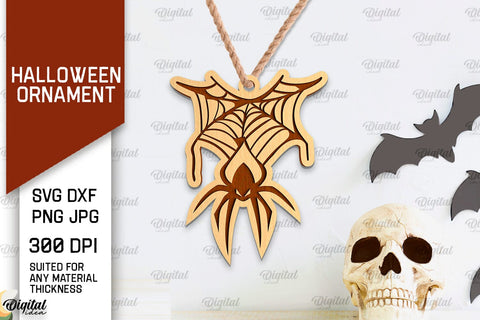 Halloween Ornaments Laser Cut Bundle. Halloween SVG Design SVG Evgenyia Guschina 