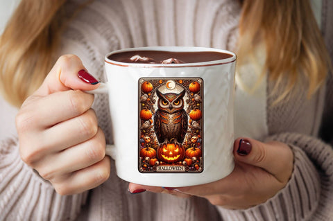 Halloween Owl Tarot Card Sublimation Clipart Bundle Sublimation SVGArt 