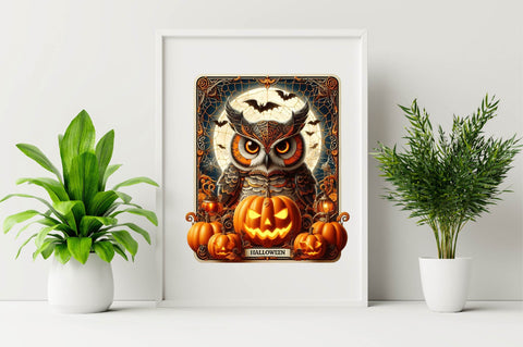 Halloween Owl Tarot Card Sublimation Clipart Bundle Sublimation SVGArt 