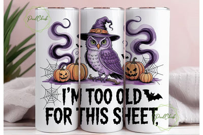 Halloween Owl Tumbler Wrap PNG Sublimation PixelChick 