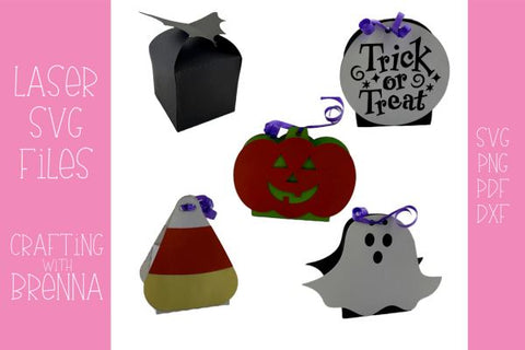 Halloween Paper Box Bundle Laser SVG File SVG Crafting With Brenna 