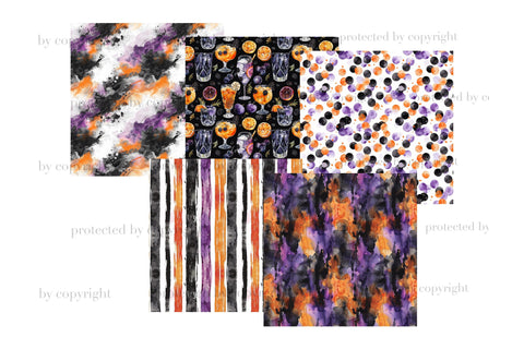 Halloween Paper Bundle | Creepy Pattern Digital Pattern GlamArtZhanna 