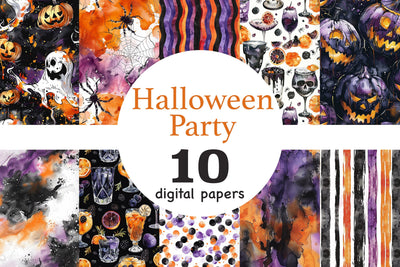 Halloween Paper Bundle | Creepy Pattern Digital Pattern GlamArtZhanna 
