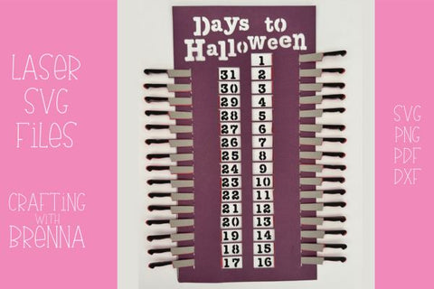 Halloween Paper Knives Countdown Laser SVG File SVG Crafting With Brenna 