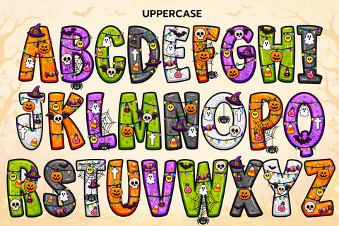 Halloween Parade Color font OTF, PNG Font BB Digital Arts 
