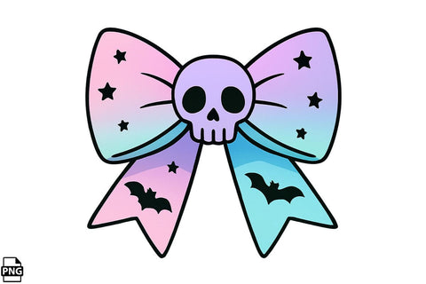 Halloween Pastel Goth Bow PNG Clipart Bundle Printable File Sublimation Creativedesigntee 
