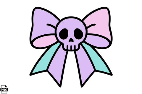 Halloween Pastel Goth Bow PNG Clipart Bundle Printable File Sublimation Creativedesigntee 