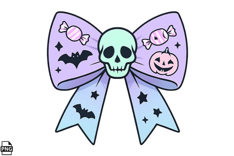 Halloween Pastel Goth Bow PNG Clipart Bundle Printable File Sublimation Creativedesigntee 