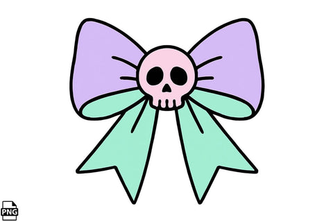 Halloween Pastel Goth Bow PNG Clipart Bundle Printable File Sublimation Creativedesigntee 