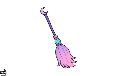 Halloween Pastel Goth Broomstick PNG Clipart Bundle Printable File Sublimation Creativedesigntee 