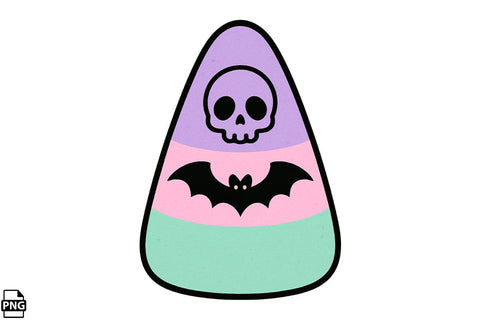 Halloween Pastel Goth Candy Corn PNG Clipart Bundle Printable File Sublimation Creativedesigntee 