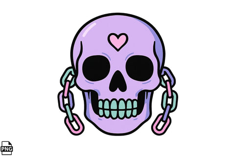 Halloween Pastel Goth Chain PNG Clipart Bundle Printable File Sublimation Creativedesigntee 