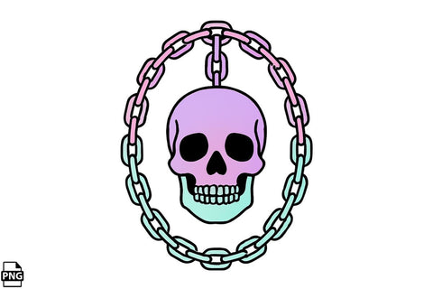 Halloween Pastel Goth Chain PNG Clipart Bundle Printable File Sublimation Creativedesigntee 