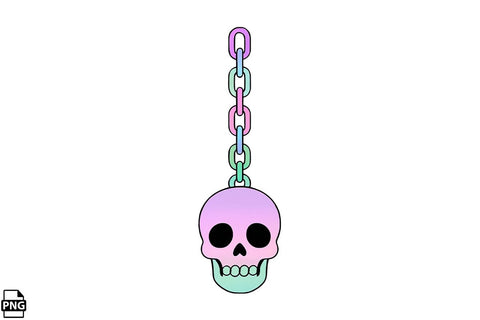 Halloween Pastel Goth Chain PNG Clipart Bundle Printable File Sublimation Creativedesigntee 