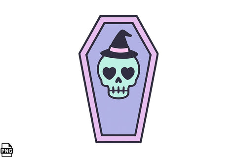Halloween Pastel Goth Coffin PNG Clipart Bundle Printable File Sublimation Creativedesigntee 