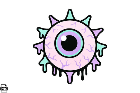 Halloween Pastel Goth Creepy Eyes PNG Clipart Bundle Printable File Sublimation Creativedesigntee 