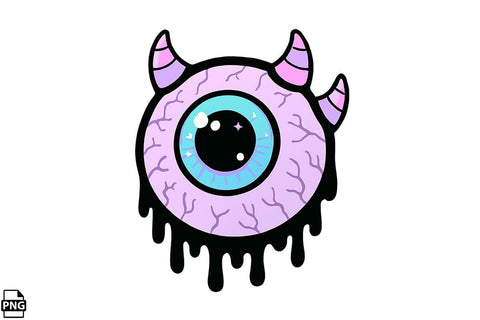 Halloween Pastel Goth Creepy Eyes PNG Clipart Bundle Printable File Sublimation Creativedesigntee 
