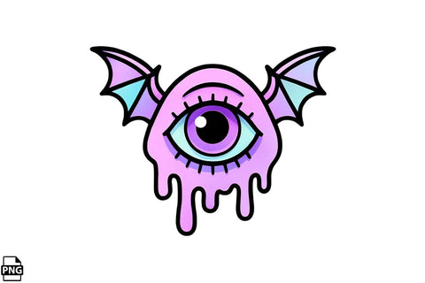 Halloween Pastel Goth Creepy Eyes PNG Clipart Bundle Printable File Sublimation Creativedesigntee 