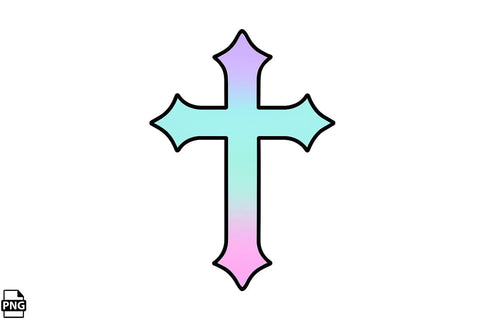 Halloween Pastel Goth Cross PNG Clipart Bundle Printable File Sublimation Creativedesigntee 