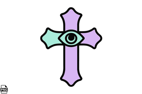 Halloween Pastel Goth Cross PNG Clipart Bundle Printable File Sublimation Creativedesigntee 